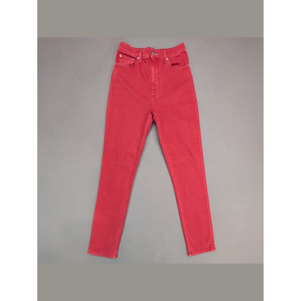 Helmut Lang Red High Rise Skinny Jeans Made In Italy 29
